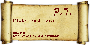 Plutz Terézia névjegykártya